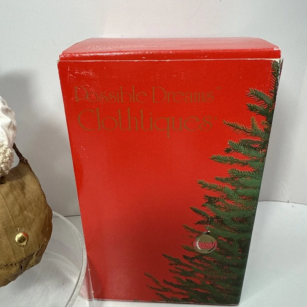 Clothtique Possible Dreams Santa White and Gold Christmas Figure/Ornament 5-1/2